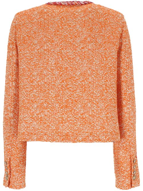 Orange tweed woman jacket Giada Benincasa | 16092009